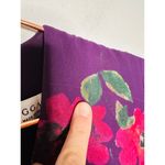 Mac Duggal  Purple Floral Georgette Plunging Neckline High Slit Gown Size 8 Photo 9