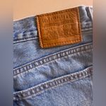 Levi's Premium Button Front Denim Mini Skirt Raw Edge 32 Waterless Sustainable Photo 11