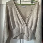 Urban Outfitters  Beige Faux Wrap Top - Size M Photo 6