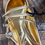 ZARA  Gold Ballet Buckle Shoes Photo 6