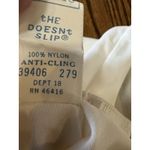 Sears The Doesn't Slip Long White Slip Side Slit Sz Medium Lace Bottom 38" Long Photo 4