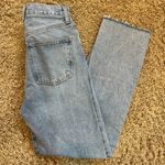 AGOLDE Criss Cross Straight Women Jeans with Raw Hem in Size 25 Light Wash Photo 7