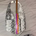 White Fox Boutique Small Serpentine PU Bustier Snake, Crop Halter Tank Top Photo 4