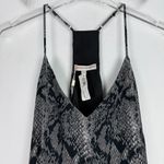 Lavender Brown NWT Snakeskin Racerback Tank Top Black Charcoal Size Small S NEW Photo 2