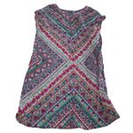 Tolani‎ Dress Womens Small Geometric Boho Short Sleeve India Shift Mini Photo 1