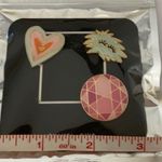Macy's TwelveNYC ENAMEL enamel fashion pins heart for backpacks & jacket NWT Photo 4