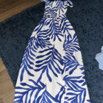 H&M Blue Patterned Flowy Dress Photo 0