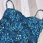 Tropical Escape  turquoise one piece swimsuit size 14 Photo 3