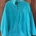 Talbots  Full Zip Fleece Jacket Women’s XL Turquoise Sea Green Fall Lightweight Photo 0