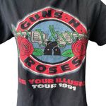 guns n' roses Vintage  “Use Your Illusion Tour 1991” Black Shirt, Sz S Photo 5