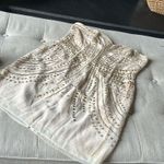 H&M  Creme Sequenced Strapless Mini Dress Size 12 Photo 2