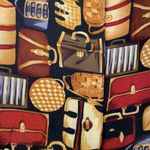 J. McLaughlin  for Sanyo Vintage 100% Silk Purse Print Button Down Blouse size 10 Photo 4