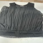 Gracia  lack chiffon top blouse Sz M Photo 5