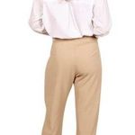 Petal and Pup Lexie Pleated Trouser Dress Pants Women's 8 Tan Cuffed Crop Career Photo 1
