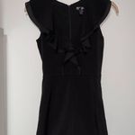 AQUA  black v neck ruffle romper size small new Photo 3