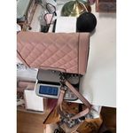JustFab  Quilted‎ Chain Shoulder Handbag Rose Pink Crossbody Evening Bag Photo 6