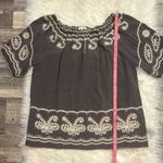 Sundance  silk embroidered boho peasant top M Photo 5