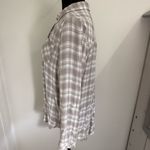 Lucky Brand  White and Brown Classic Button Down Shirt Photo 5