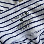 Scorpio Sol Scorpio Sol Womens Leggings Size XS Navy Blue White Striped Cropped Length Photo 2