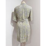 Equipment  Femme Axelle Green Snake Print Self Belted Mini Shirt Dress Women's 8 Photo 5