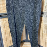 AB Studio  Charcoal Floral Lace Print Leggings Photo 0