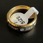 Gold titanium forever love promise ring size 7 Photo 4