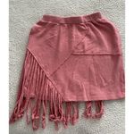 POL  Asymmetrical Pull On Fringe Skirt in Tickle Me Pink Size S Photo 2