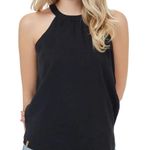 Tentree  Delta Halter Style Tank Black Tencel Sleeveless Top‎ sz Large NWT Photo 0