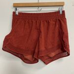 Athleta Women's Small Orange Zip Pocket Printed Mesh Racer Run Short 4” Inseam Photo 0