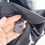 Olivaceous  Faux Leather Snap Button Down Shirt Oversized Black Medium / Large Photo 6