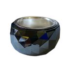 Swavorski SWAROVSKI NIRVANA RING sz 52 Jet Black Silver Crystal Ring Photo 2