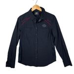 Harley Davidson Women’s Performance Fast Dry Mesh Accent Shirt size medium Black Photo 0