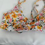 Jessica Simpson Pink Floral Ruched V Neck Sunset Dreaming Swimsuit Top S NWT Photo 4