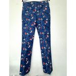 Boden Richmond Floral Ankle Pant Womens 6R Blue Red‎ White Black Size 6 Photo 2
