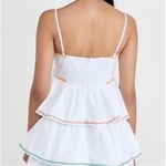 English Factory Colorblock Wave Trim 3 Tiered Dress White Ruffle NWT Size Small Photo 1