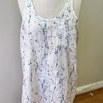 Eileen Fisher Silk Speckled Splatter Scoop Neck Tank Top Pocket Preppy Sz M Photo 0