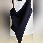 Free People NWOT  Can't Stop Me Asymmetrical Bodysuit - Black Photo 5