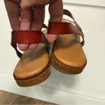 Cynthia Rowley 7.5 Women's Red and Brown Leather Sandals Photo 6