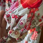 Fig and Flower mulit print L NWT femine whimiscal tie sleeve boho chic Blue Size L Photo 5