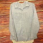 Free People Button Down Denim Shirt. Size Medium. Photo 0