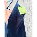 Jay Godfrey NWT Sleeveless Velvet Plunge Neck Maxi Dress Dark Blue Womens Size 0 Photo 4