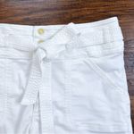 Anthropologie Pilcro • Anthro Belted Palazzo Shorts high rise white stretch denim tie waist Photo 3