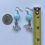 Handmade quality Czech glass beads snail shell dangle earrings 🌀💕 Photo 6