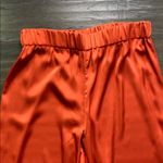 Custom Cropped Wide Leg Pant Womens Sz Medium Orange with White Lace Trim Photo 1