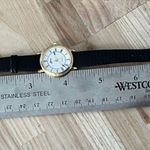 Belair Ladies Watch New in Original Box Black Leather Strap White Dial Gold Case Photo 14