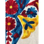 OMJA WORLD Mexican Embroidered Peasant Blouse Floral Ethnic Authentic Top Sz L White Size L Photo 3