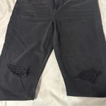 American Eagle Straight Ripped Mom Jeans Black Size 14 Photo 3