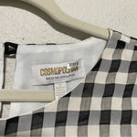 Dress the Population Cosmopolitan  Black/White Gingham Tie Front Crop Blouse Photo 5