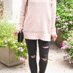 American Eagle  super high-rise black jeggings distressed knee skinny jeans Photo 1