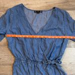Iris  Blue Denim Romper with Bell Sleeves Size S Photo 4